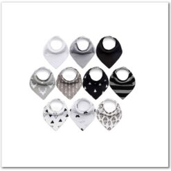 10-Pack Baby Bandana Bibs Baby Boys