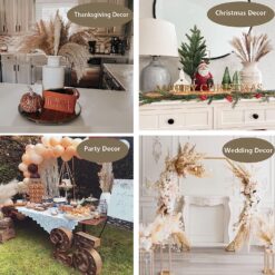 Alternative view of 100PCS Natural Dried Pampas Grass Bouquet, Dried Flowers for Fall Decor